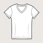 white v-neck t-shirt image